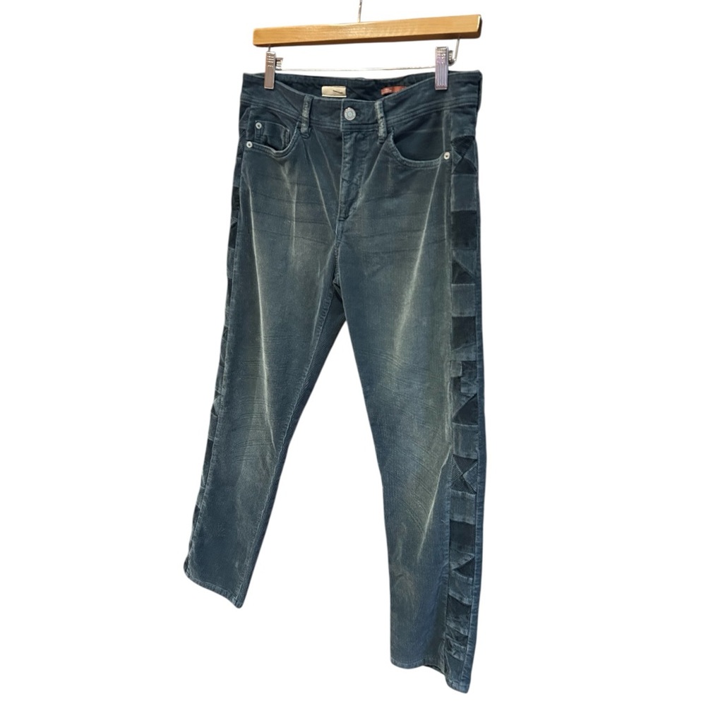 PILCRO ANTHROPOLOGIE‎ Slim Boyfriend Crop Corduroy Jeans Patchwork 27